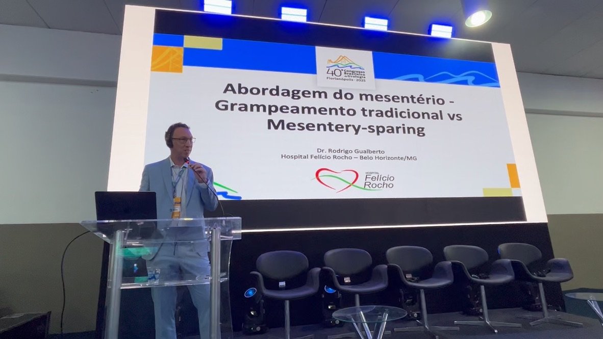 Apresentação sobre mesentery-sparing no Congresso Brasileiro de Urologia